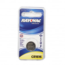 Rayovac coin cell battery 3V size CR1616 Lithium (1 pack)