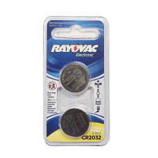 Rayovac coin cell battery 3V size CR2032 Lithium (2 pack)