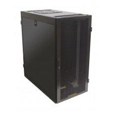 24U Server Cabinet with Fan Tray, Black (47.2"H x 23.6"W x 43.4"D)