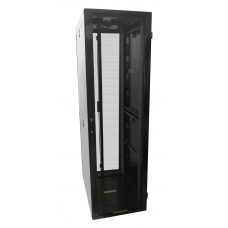 42U Server Cabinet with Fan Tray, Black (78.6"H x 23.6"W x 43.4"D)