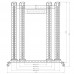 Four Post Relay Rack - 19 inch 26U, Square hole, Depth 24-36 inch