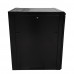 Wall Mount Cabinet 15U x 19.5" Usable Depth, Glass Door - Black