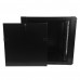 Wall Mount Cabinet 12U x 23" Usable Depth, Glass Door - Black